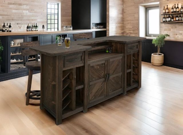 International Furniture Direct Dutton Brown Bar-1
