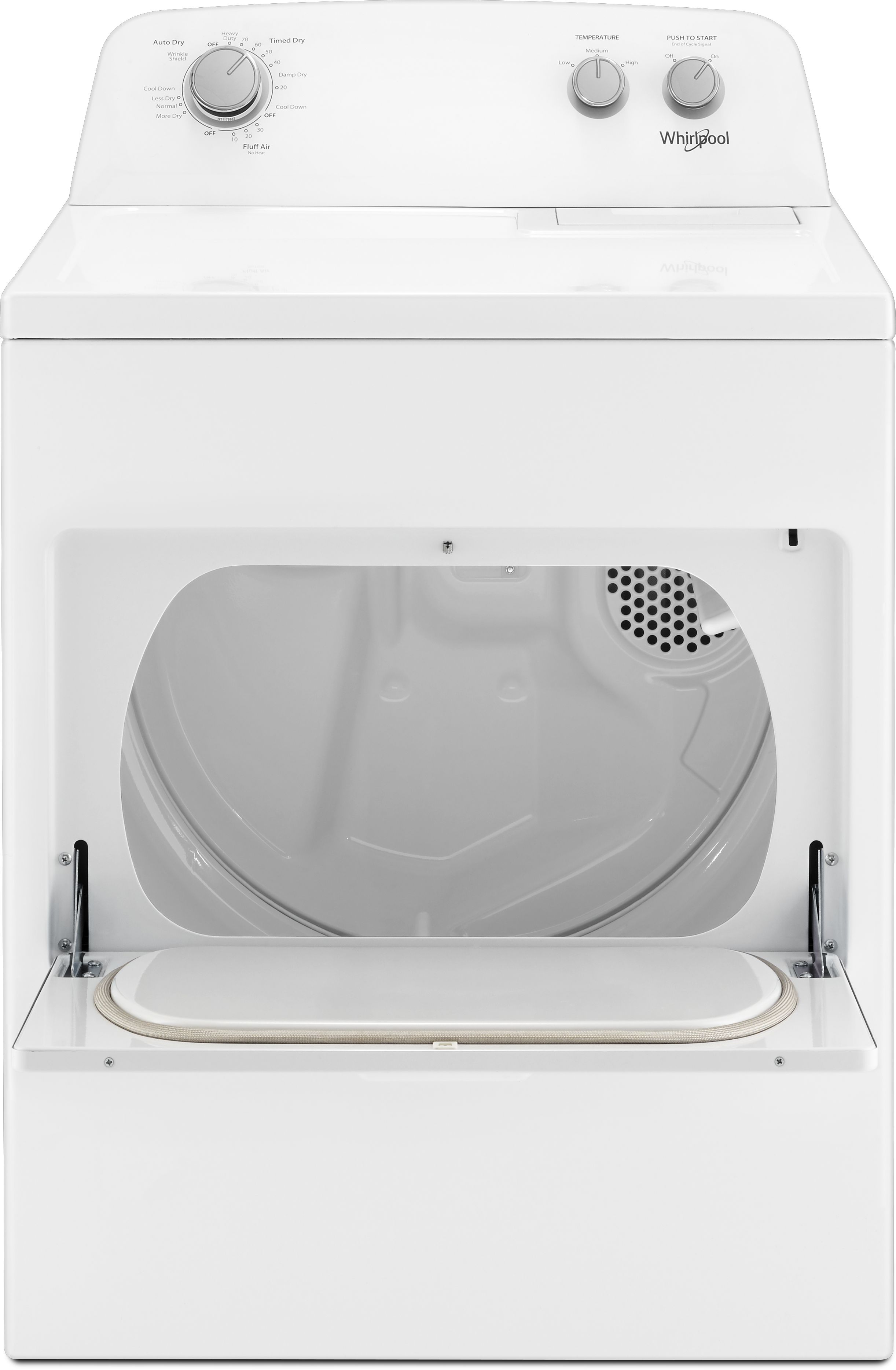 dwwqw Whirlpool® 7.0 Cu. Ft. White Front Load Gas Dryer | Baker's