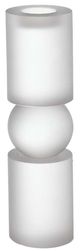A & B Home Palisade White Medium Glass Candle Holder-0