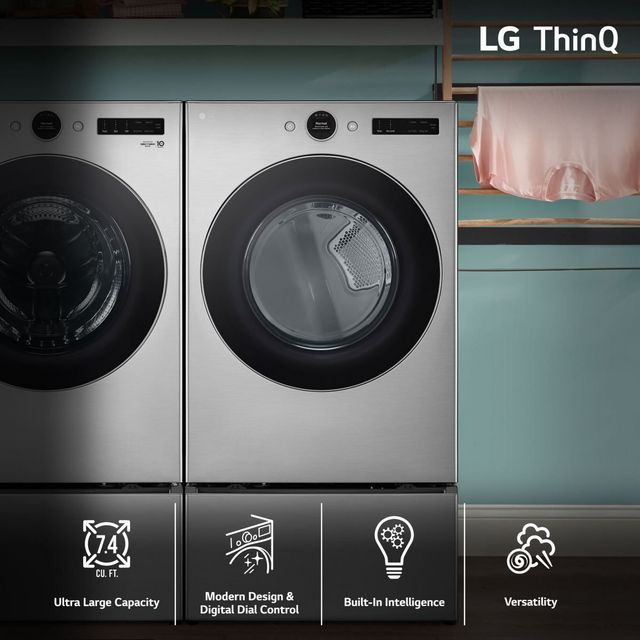 LG Graphite Steel Front Load Laundry Pair-16
