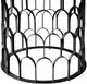 Armen Living Gatsby Oak Round Dining Table with Black Metal Base -3
