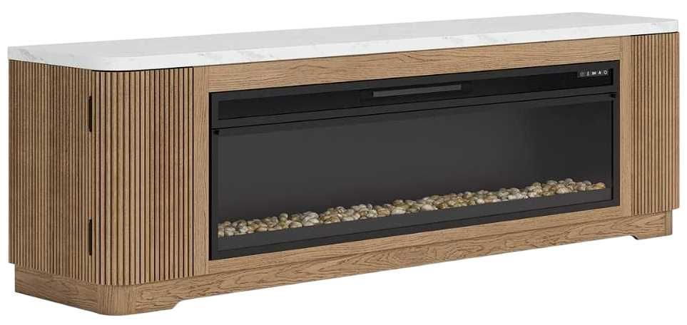 Signature Design by Ashley® Camdill Light Brown TV Stand with Electric Fireplace