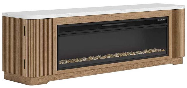 Signature Design by Ashley® Camdill Light Brown TV Stand with Electric Fireplace