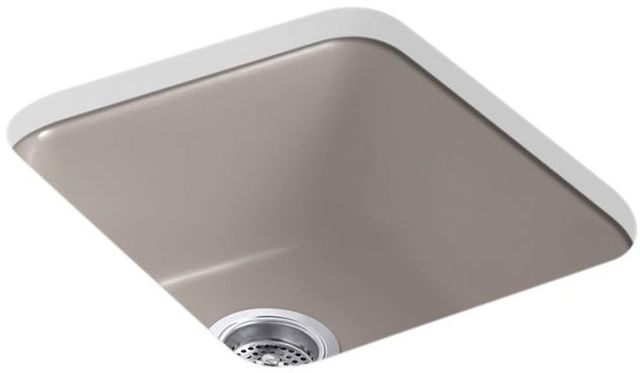 KOHLER® Iron/Tones® Truffle 17" Top/Undermount Single-Bowl Bar Sink-0