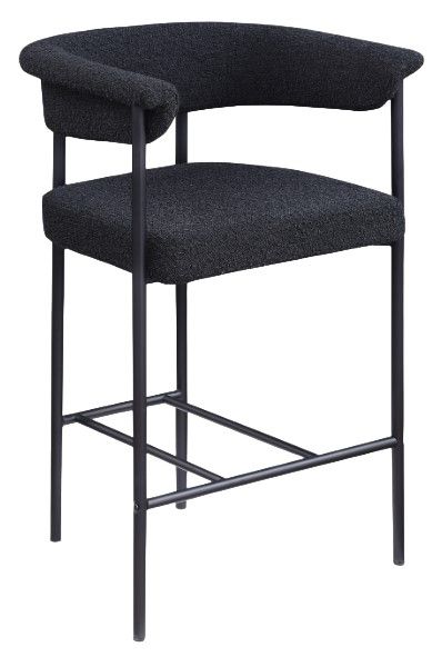 Meridian Furniture Malin Black/Matte Black Counter Stool-0