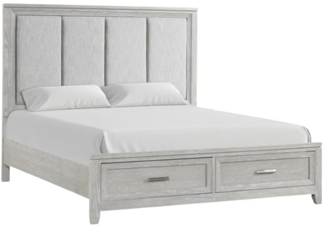 New Classic® Home Furnishings Fiona Mist Gray Queen Panel Storage Bed-0