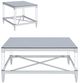 Coaster® Lindley 2-Piece Tempered Glass Top Occasional Table with Chrome Base Set-0