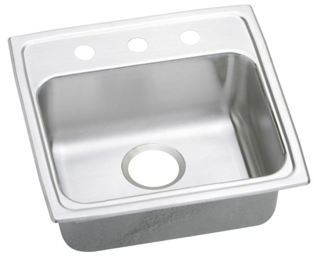 Elkay Lustertone® Classic Lustrous Satin 19" x 18" x 6" 1-Hole Single Bowl Drop-In ADA Sink with Quick-clip-0
