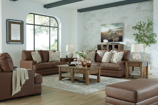 Benchcraft® VillaCourt Caramel Ottoman-3