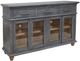 International Furniture Direct Vintage Blue/Natural Brown Console-0