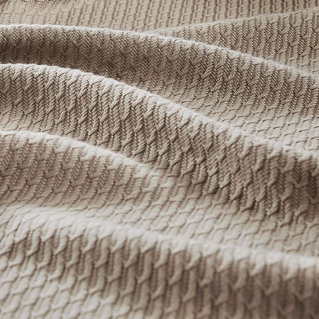 Olliix by Madison Park Egyptian Cotton Light Khaki Twin Blanket-1