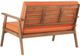 Linon Cosgrove 4-Piece Orange Fabric/Wooden Outdoor Patio Chat Set-3