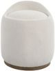Uttermost® Swirl White Swivel Sheepskin Ottoman-3