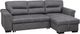 Titus Furniture Grey Pull-Out Sofa Sleeper Sectional and Reversible Chaise -3