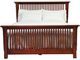 Mavin Customizable American Craftsman Queen Spindle Bed with High Footboard-2