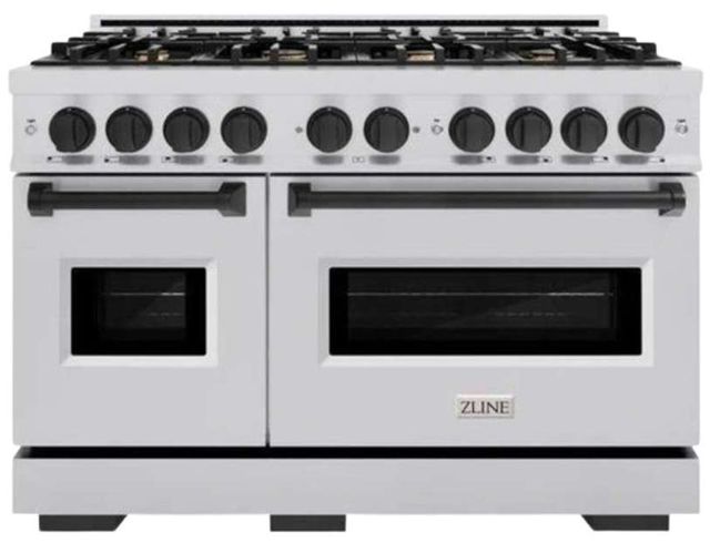 ZLINE Classic Series Autograph Edition 48" Stainless Steel Pro Style Dual Fuel Range and Matte Black Accents-0