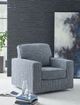 Signature Design by Ashley® Olwenburg Denim Swivel Accent Chair-4
