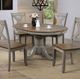 Winners Only® Barnwell Rustic Brown Top Pedestal Dining Table with Gray Base-1