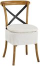 Forty West Washable White Short X-Back Dining Side Chair-0
