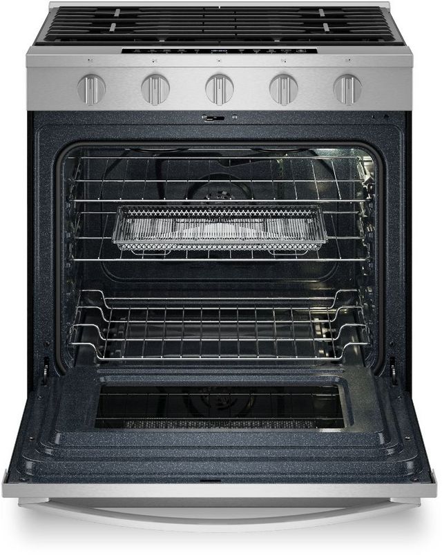 Whirlpool® 30" Fingerprint Resistant Stainless Steel Slide In Gas Range-1
