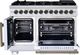 FORNO® Capriasca Series Alta Qualita 48" White Pro Style Dual Fuel Range-3