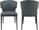 Moe's Home Collection Delaney 2-Piece Grey Dining Side Chair Set-4