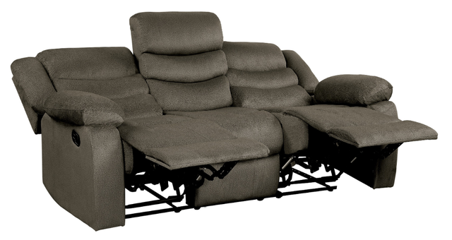 Homelegance® Discus Brown Reclining Sofa-2