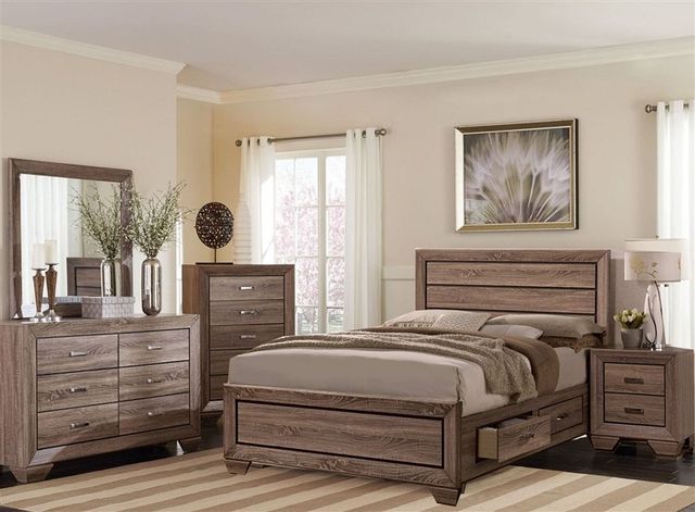 Coaster® Kauffman Washed Taupe Easter King Storage Bed-3