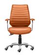 Zuo® Enterprise Orange Low Back Office Chair-1