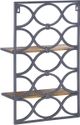 Powell® Wesson Antique Nickel/Natural Wall Shelves-4