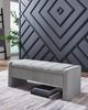 Signature Design by Ashley® Akselman Gray Storage Bench-4