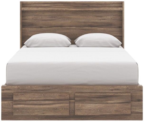 Signature Design by Ashley® Elbrim Brown Queen Storage Panel Bed-2