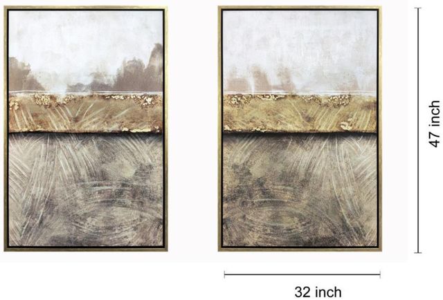 Classy Living 2-Piece Opulent Earth Abstract Duo Wall Art Set-2