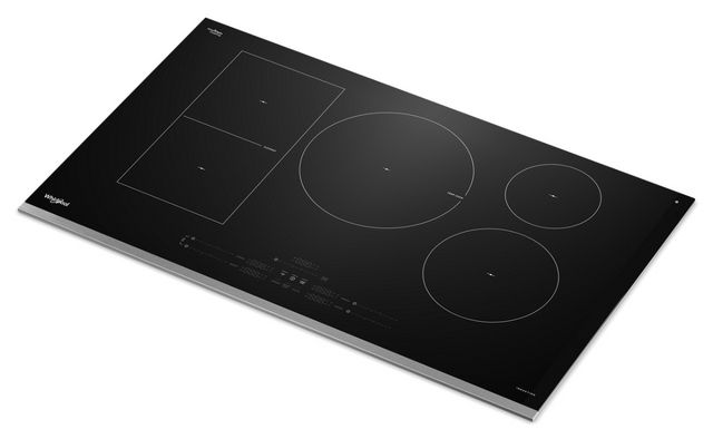 Whirlpool 36" Black/Stainless Steel Intelligent Induction Cooktop with Temp Cook™ Technology and WipeClean™ Coating-2