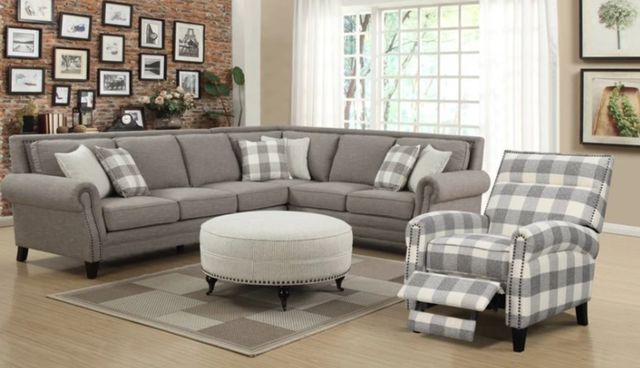 Emerald Home Willow Creek 2-Piece Gray Sectional Set-1