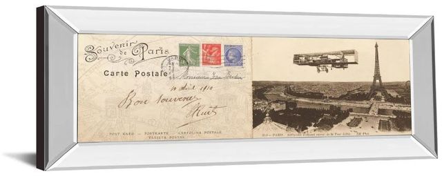 Classy Art Lettre De Paris I by Wild Apple Graphics Mirror Framed Wall Art-1