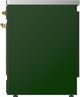 Ilve® Majestic III 30" Emerald Green Pro Style Induction Range with Triple Glass Door and Brass Trim-3