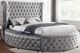 Furniture of America® Sansom Gray Queen Upholstered Platform Bed-0