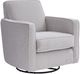 Fusion Furniture Wowza Cocoa Miles Collide Ivory Swivel Glider Chair-0
