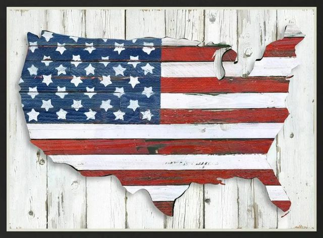Classy Art Land of Liberty by Kelly Donovan Mirrored Frame Wall Art-1