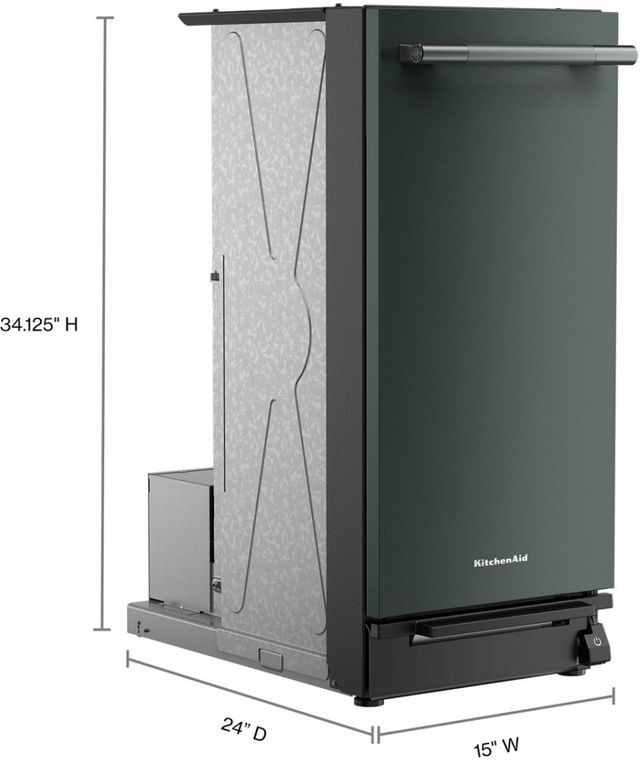 KitchenAid® 15" Juniper Built-In Trash Compactor with Built-In Odor Management System-4