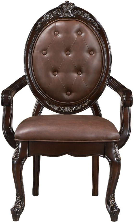 New Classic® Home Furnishings Palazzo Marina Brown Dining Arm Chair-1