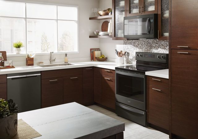 Whirlpool® 30" Fingerprint Resistant Black Stainless Steel Freestanding Electric Range-2