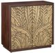 Currey & Company Jardin Antique Brass/Walnut Cabinet-0