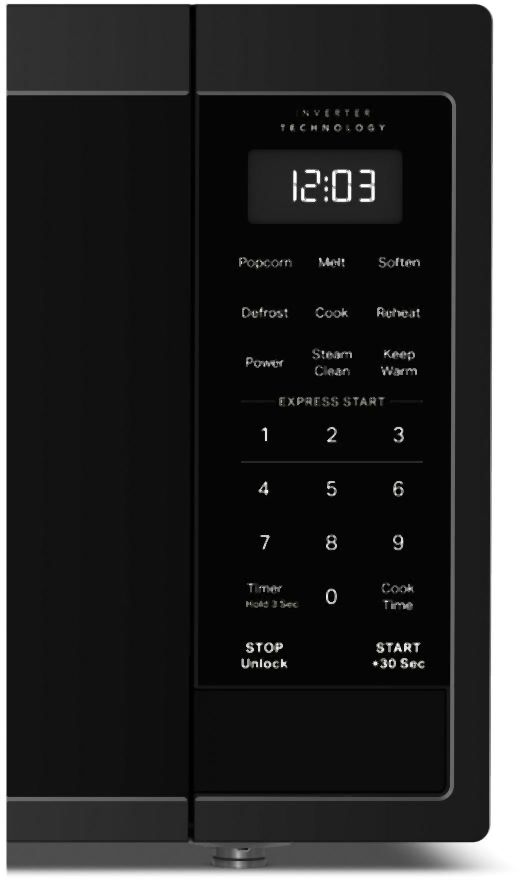 KitchenAid® 1.2 Cu. Ft. Black Countertop Microwave with Inverter Technology-3