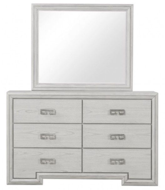 Furniture of America® Basilone Rustic White Dresser-2