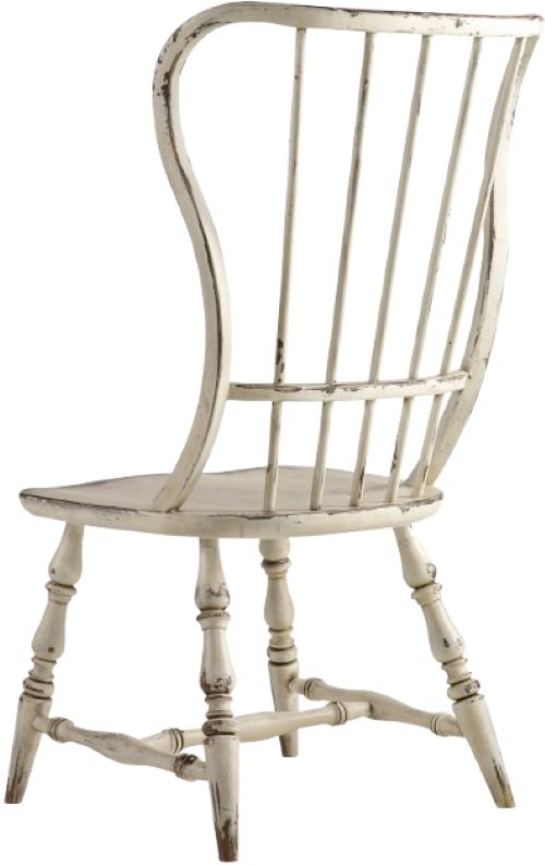 Hooker® Furniture Sanctuary Vintage Chalky White Spindle Back Side Chair-2