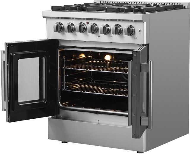 FORNO® Galiano 30" Stainless Steel Pro Style Dual Fuel Range-3