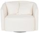 Powell® Ruby White Sherpa Swivel Chair-3