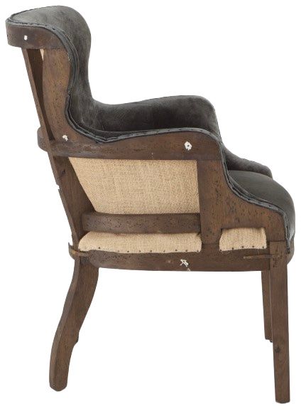 Home Trends & Design Grosvenor Elizabeth Dark Brown/Gray Accent Arm Chair-3